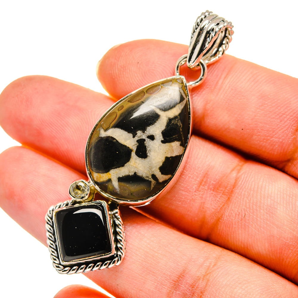 Septarian Geode Pendants handcrafted by Anasilvercos - PD11637
