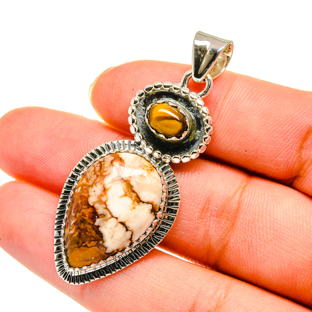 Peanut Wood Jasper Pendants handcrafted by Anasilvercos - PD11647