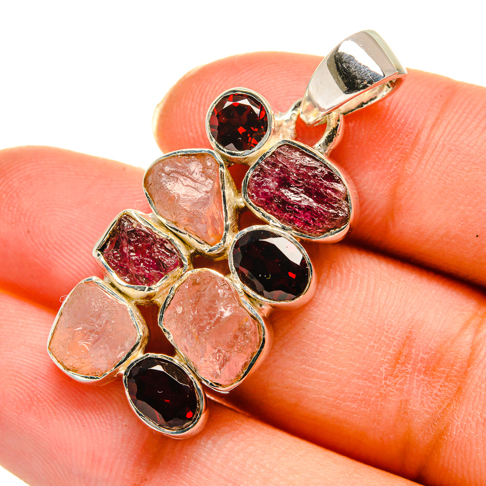 Pink Tourmaline Pendants handcrafted by Anasilvercos - PD11655