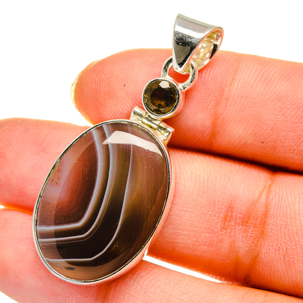 Botswana Agate Pendants handcrafted by Anasilvercos - PD11660