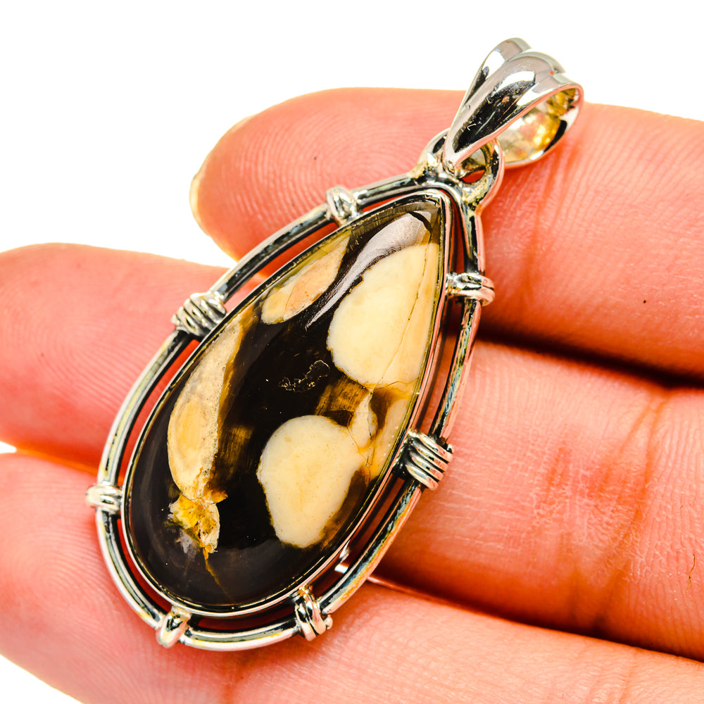 Peanut Wood Jasper Pendants handcrafted by Anasilvercos - PD11661