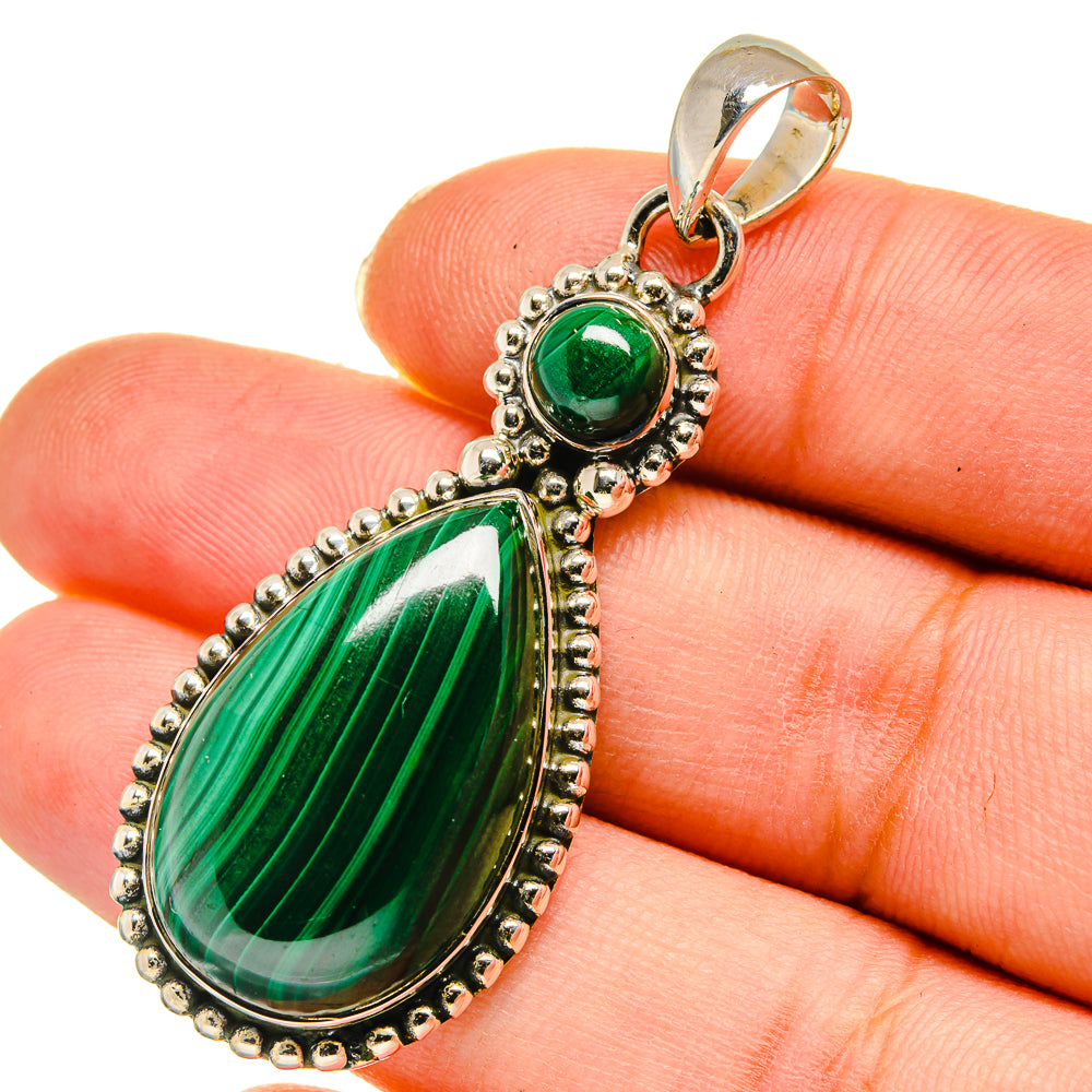Malachite Pendants handcrafted by Anasilvercos - PD11665