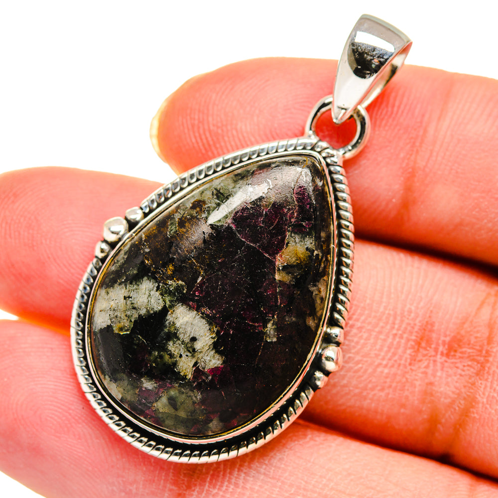 Russian Eudialyte Pendants handcrafted by Anasilvercos - PD11668