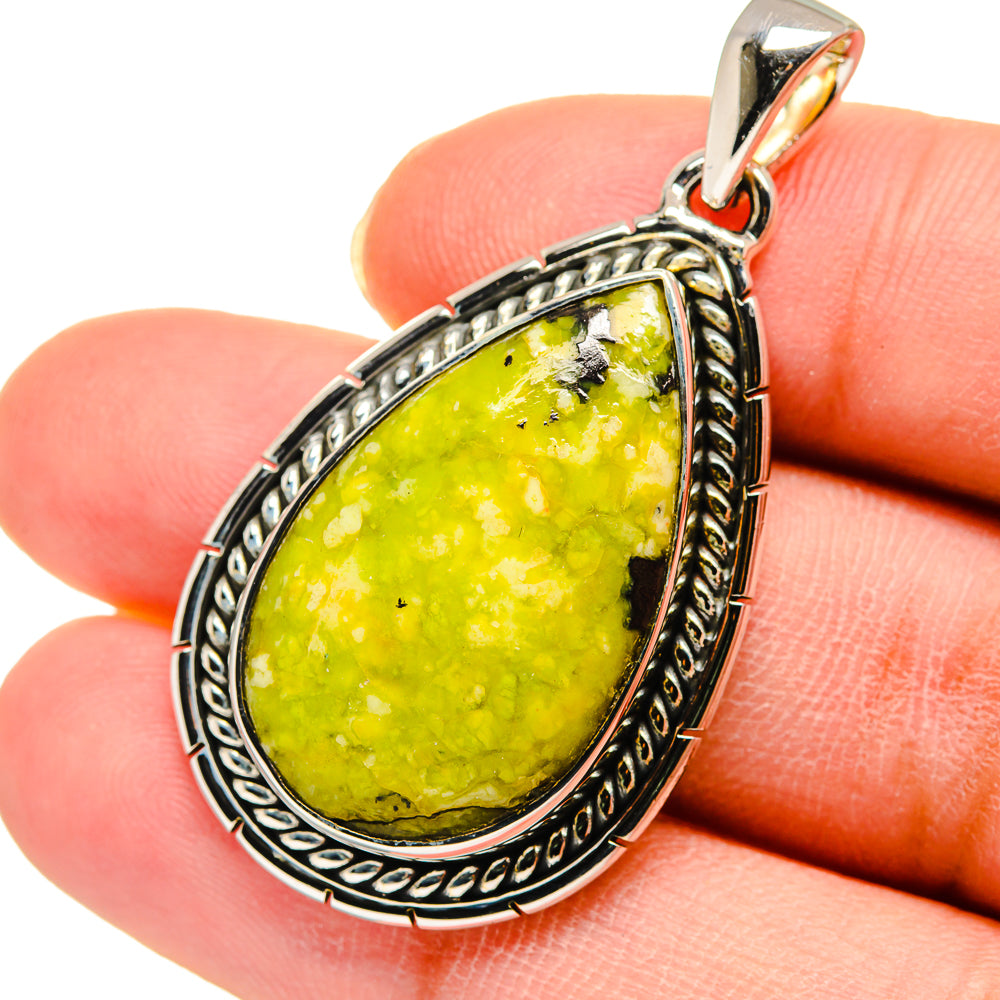 African Green Opal Pendants handcrafted by Anasilvercos - PD11676
