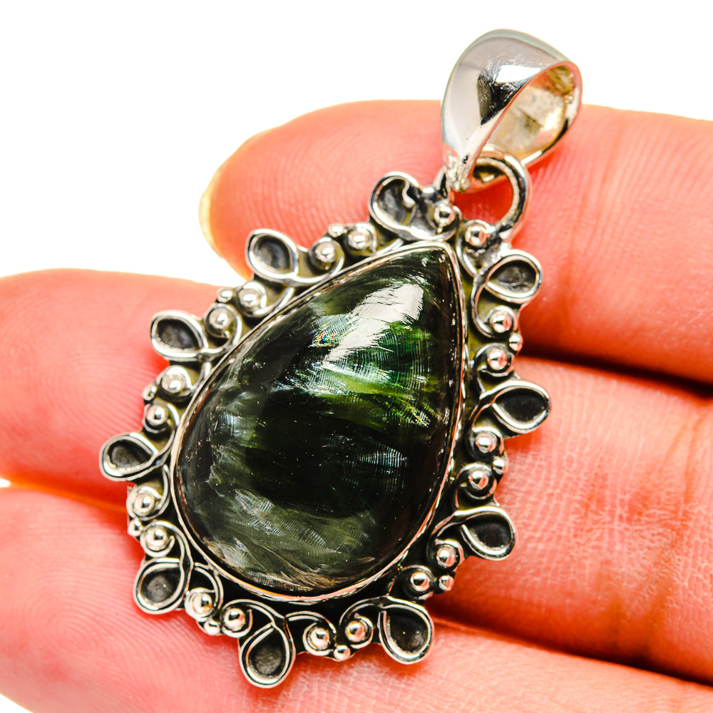 Seraphinite Pendants handcrafted by Anasilvercos - PD11678