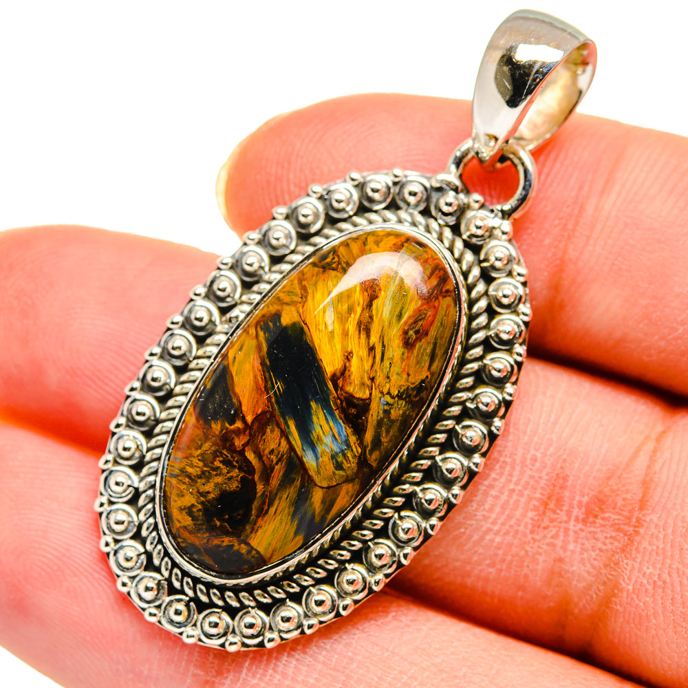 Golden Pietersite Pendants handcrafted by Anasilvercos - PD11693