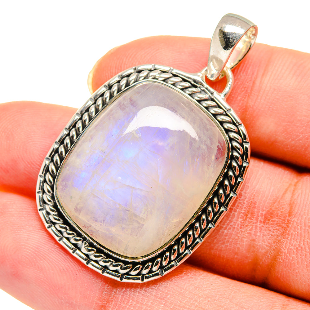 Rainbow Moonstone Pendants handcrafted by Anasilvercos - PD11695