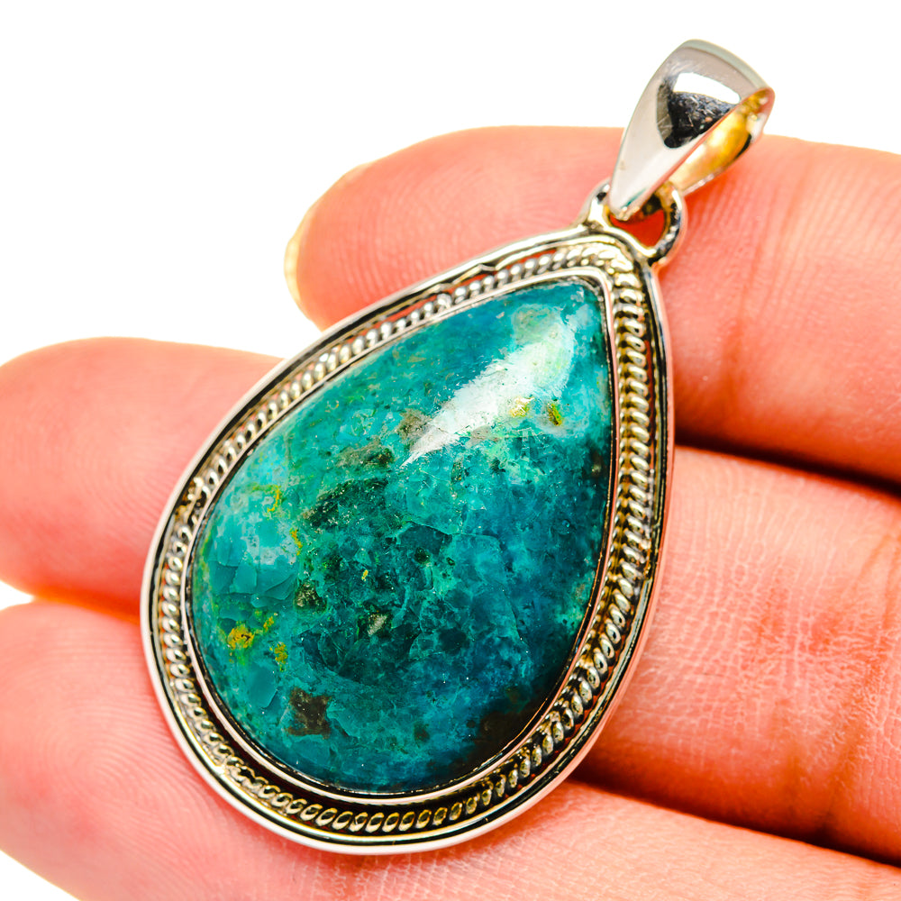 Chrysocolla Pendants handcrafted by Anasilvercos - PD11726