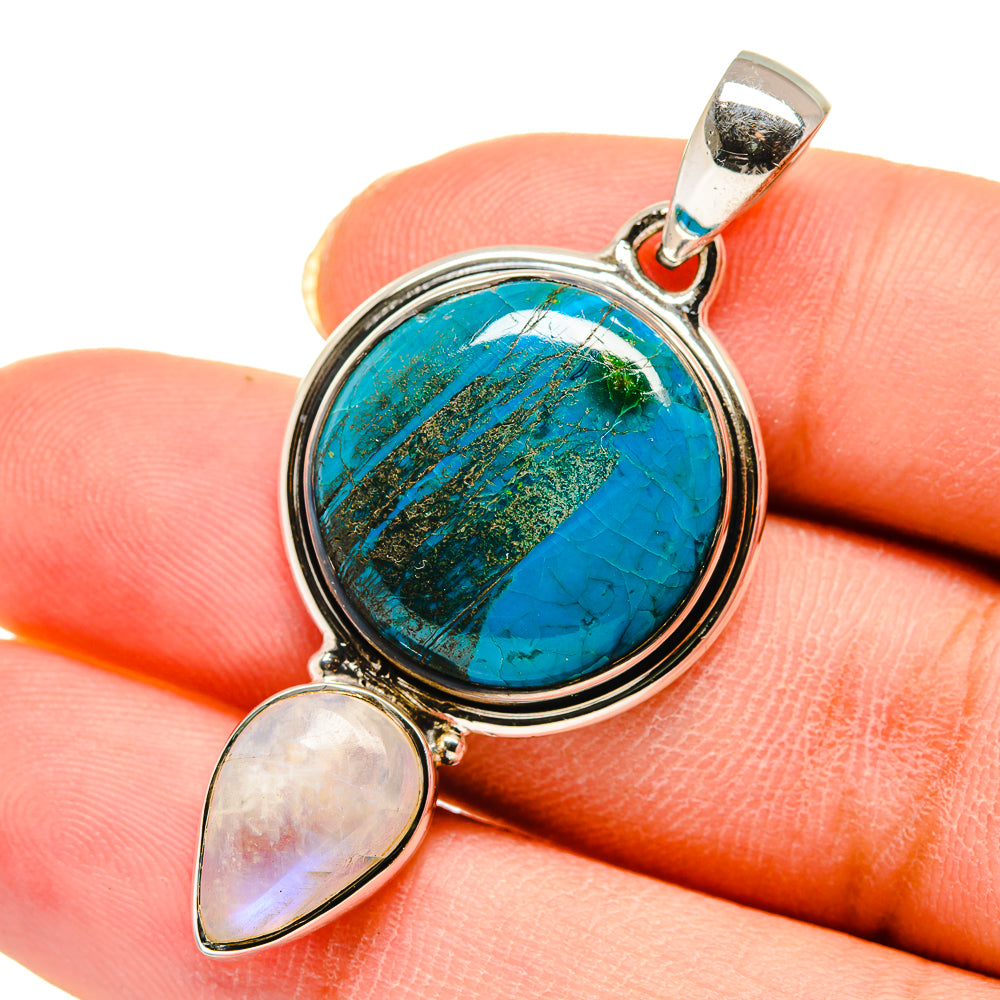 Chrysocolla Pendants handcrafted by Anasilvercos - PD11739