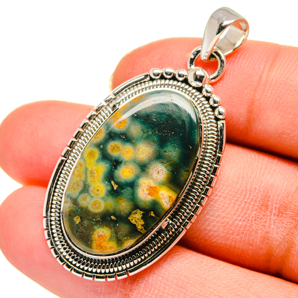 Ocean Jasper Pendants handcrafted by Anasilvercos - PD11742