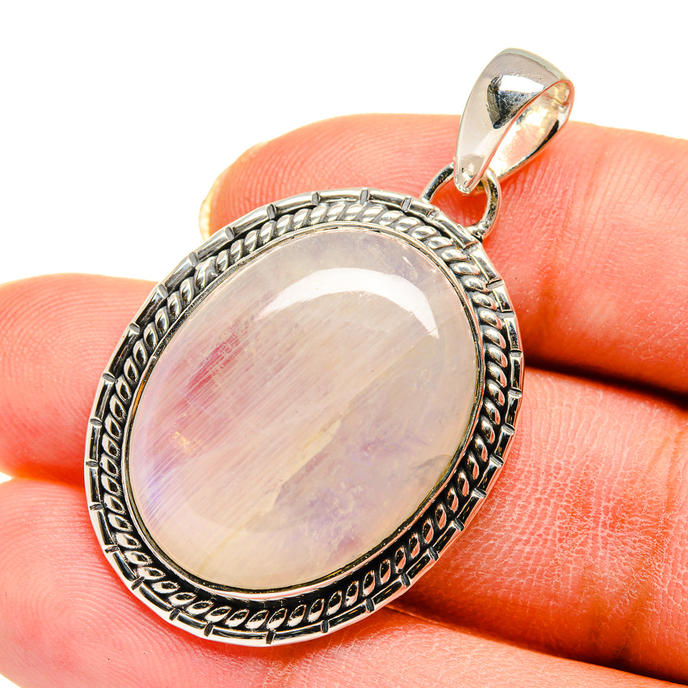 Rainbow Moonstone Pendants handcrafted by Anasilvercos - PD11753