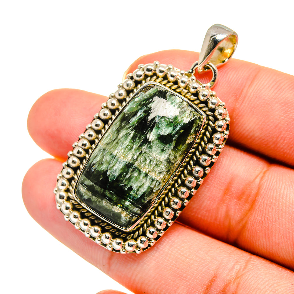 Seraphinite Pendants handcrafted by Anasilvercos - PD11768