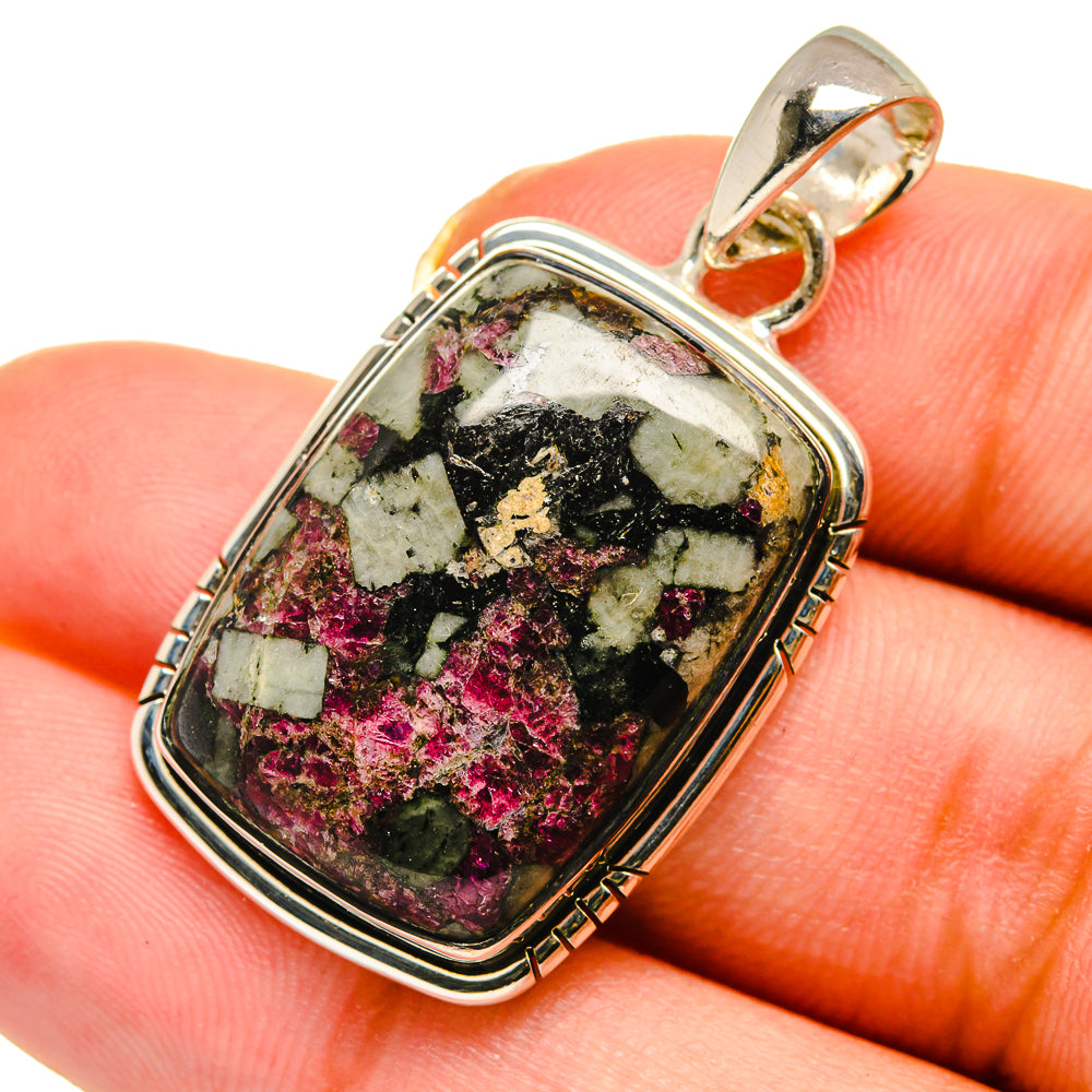 Russian Eudialyte Pendants handcrafted by Anasilvercos - PD11777