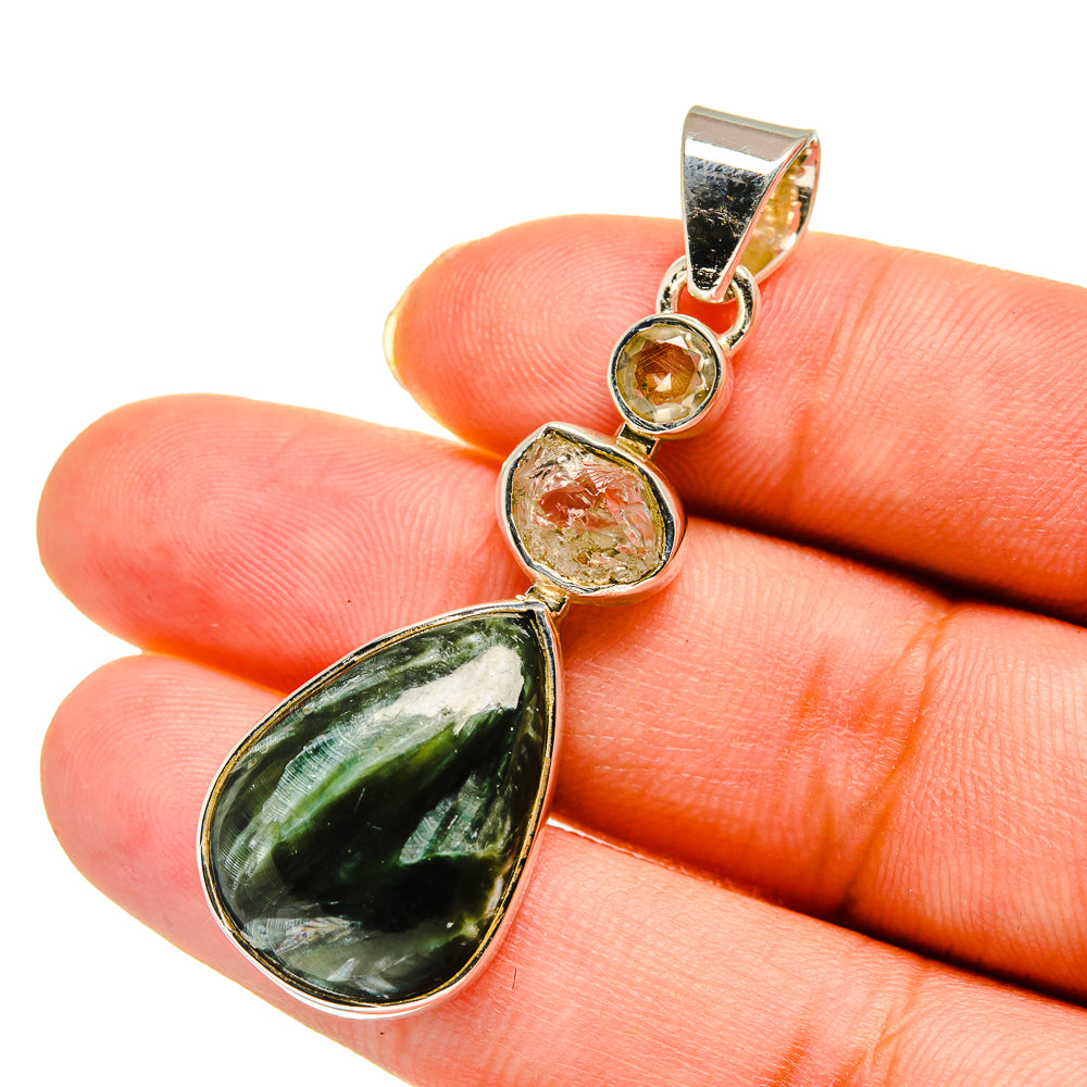 Seraphinite Pendants handcrafted by Anasilvercos - PD11780