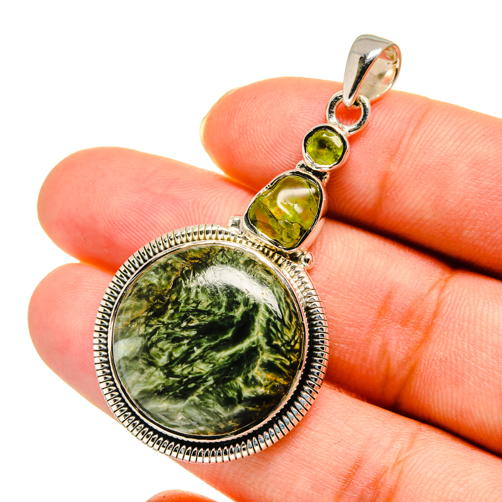 Seraphinite Pendants handcrafted by Anasilvercos - PD11785