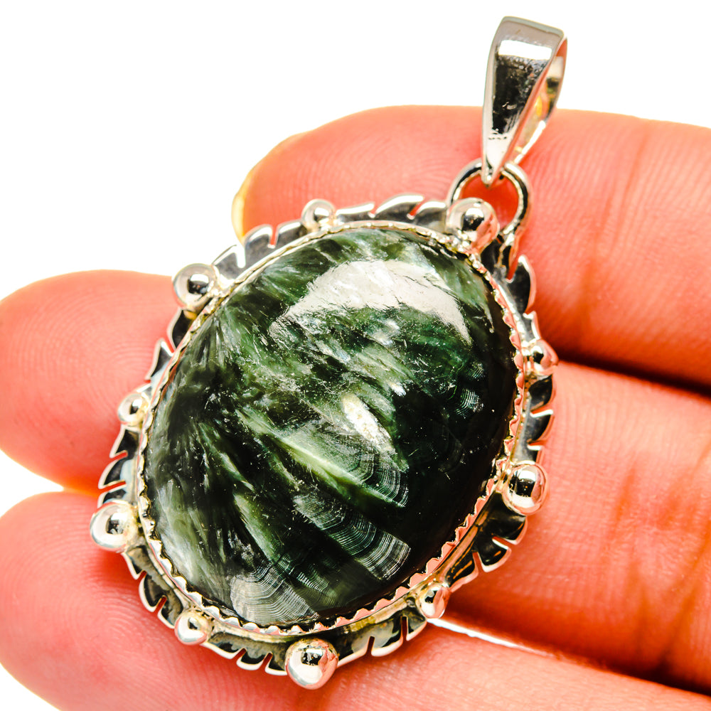 Seraphinite Pendants handcrafted by Anasilvercos - PD11789