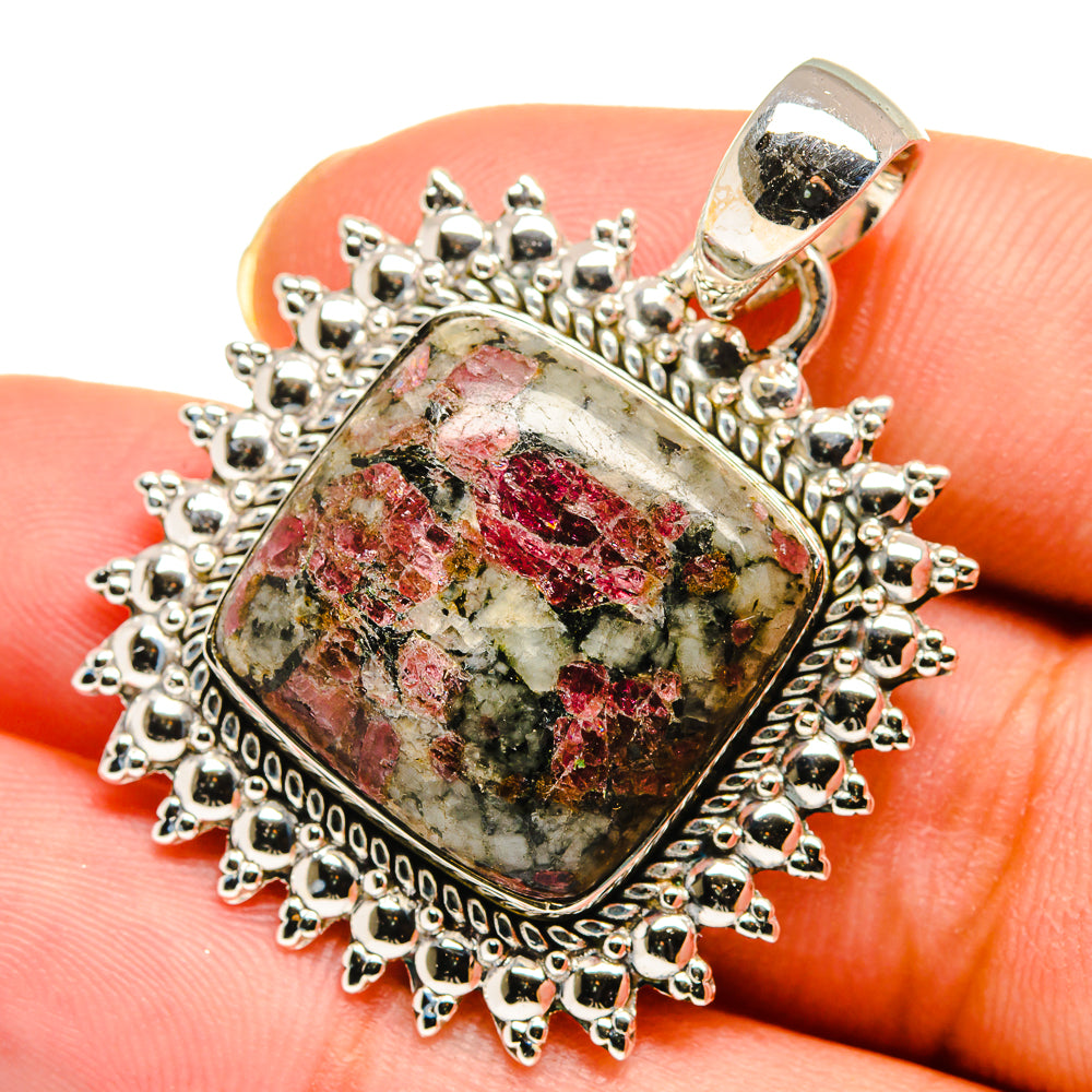 Russian Eudialyte Pendants handcrafted by Anasilvercos - PD11790