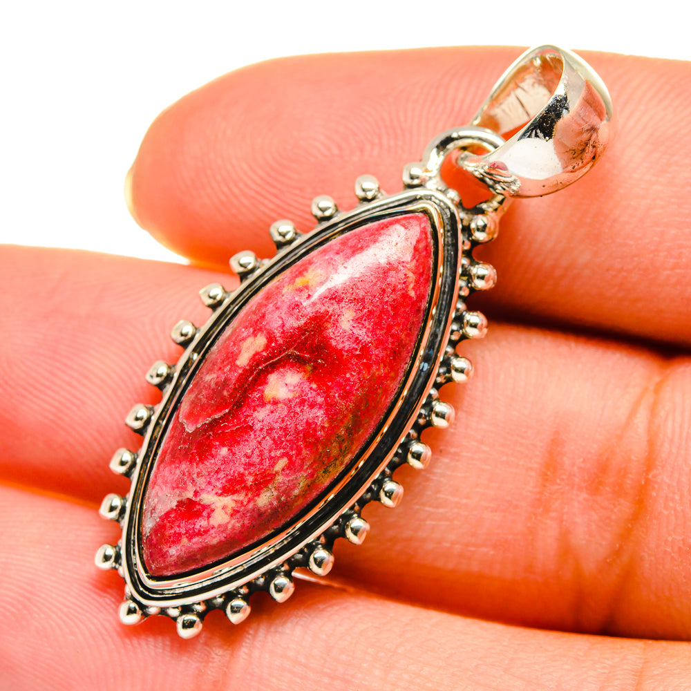 Thulite Pendants handcrafted by Anasilvercos - PD11797