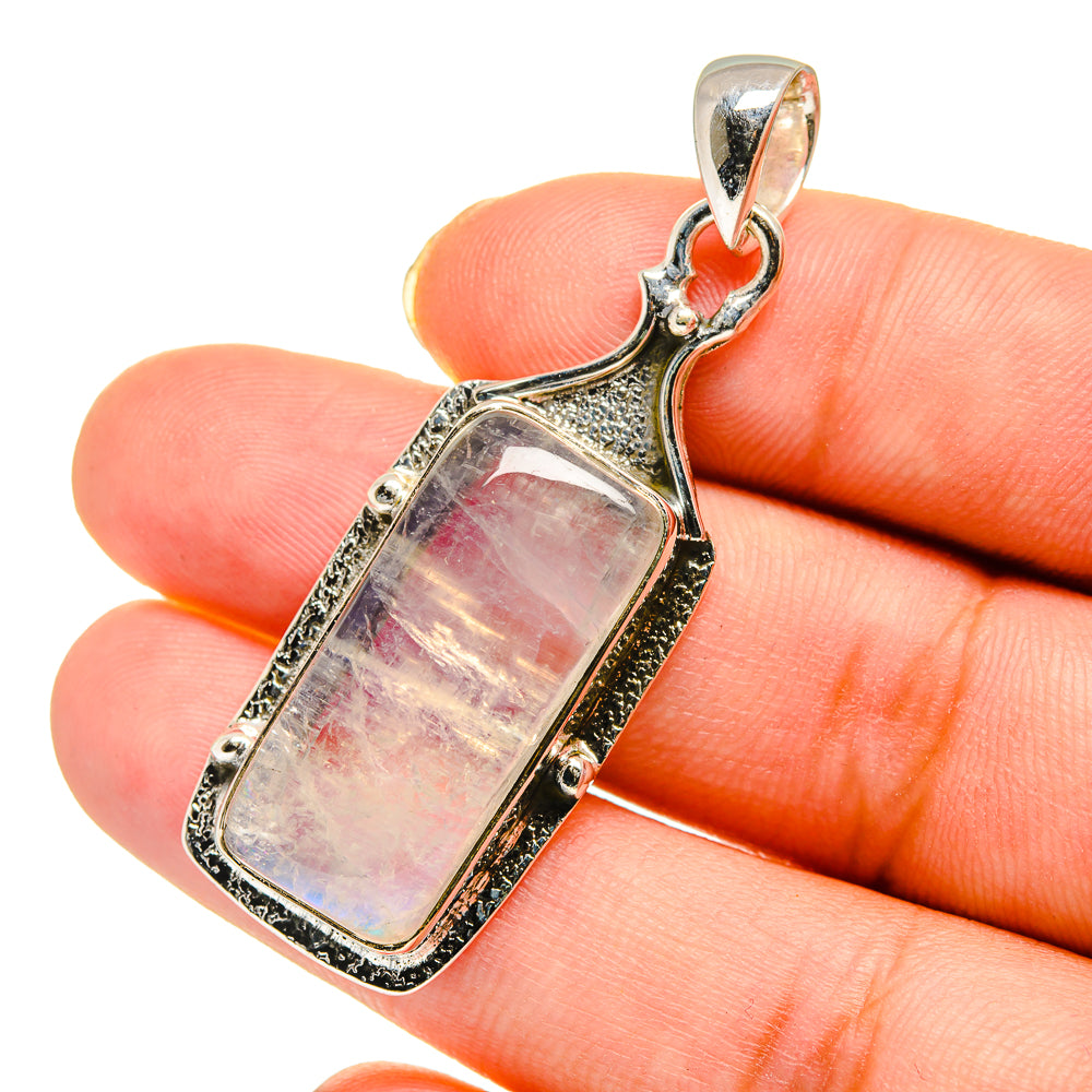 Rainbow Moonstone Pendants handcrafted by Anasilvercos - PD11801