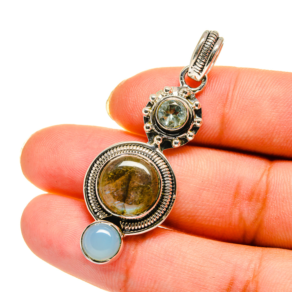 Labradorite Pendants handcrafted by Anasilvercos - PD11807