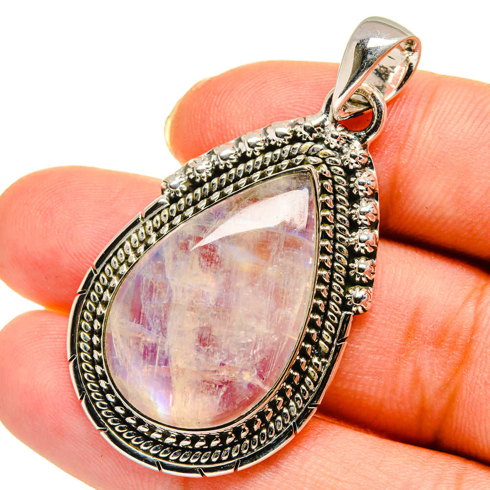 Rainbow Moonstone Pendants handcrafted by Anasilvercos - PD11818