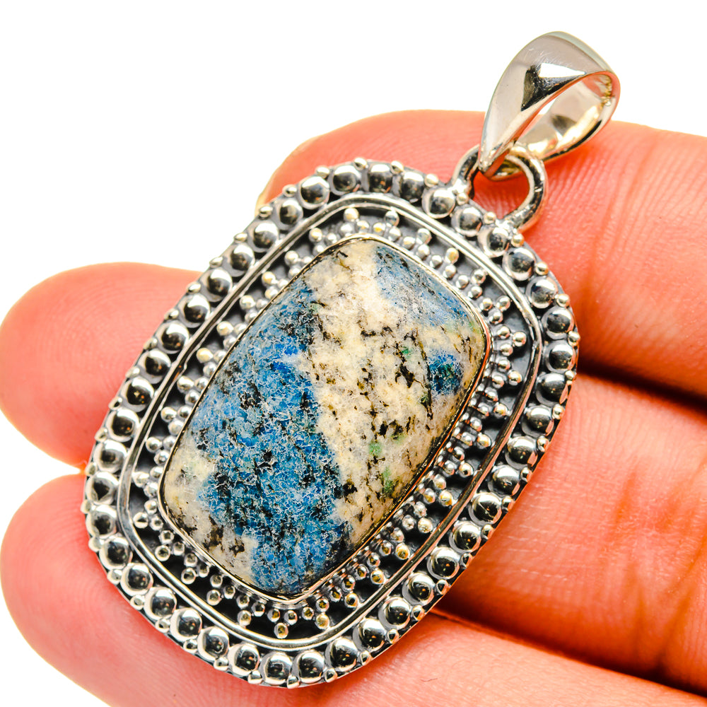 K2 Blue Azurite Pendants handcrafted by Anasilvercos - PD11824