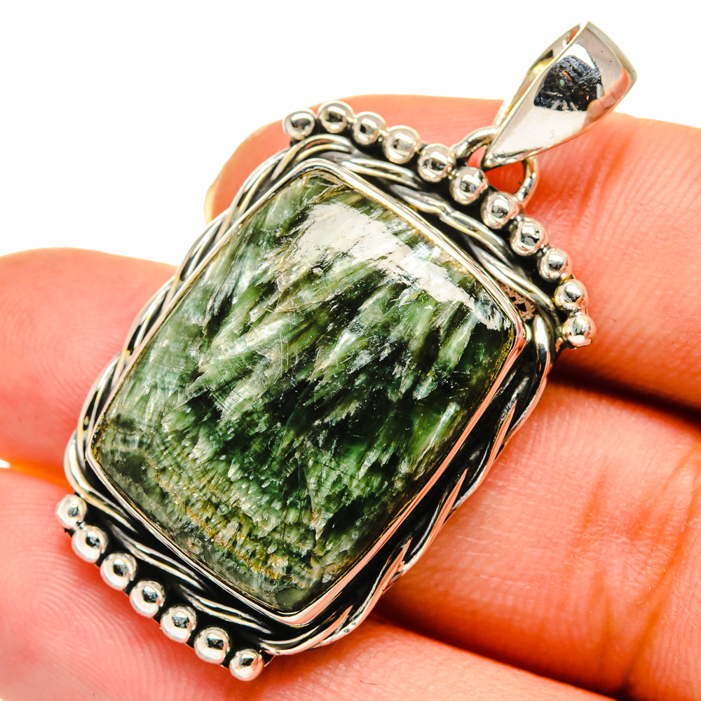 Seraphinite Pendants handcrafted by Anasilvercos - PD11826
