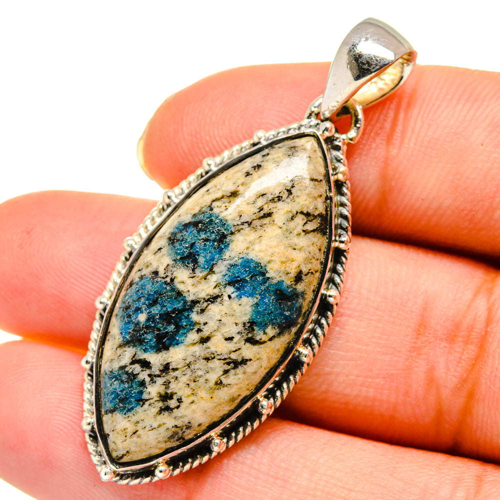 K2 Blue Azurite Pendants handcrafted by Anasilvercos - PD11828