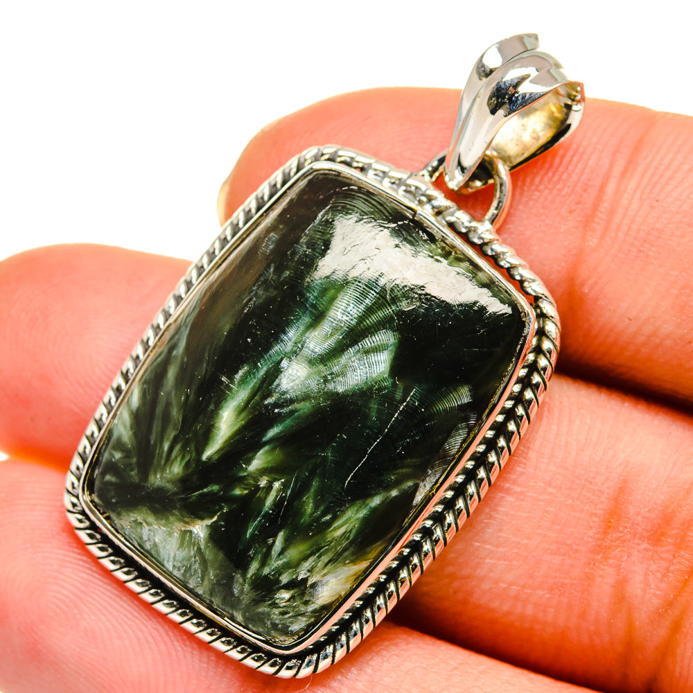 Seraphinite Pendants handcrafted by Anasilvercos - PD11830