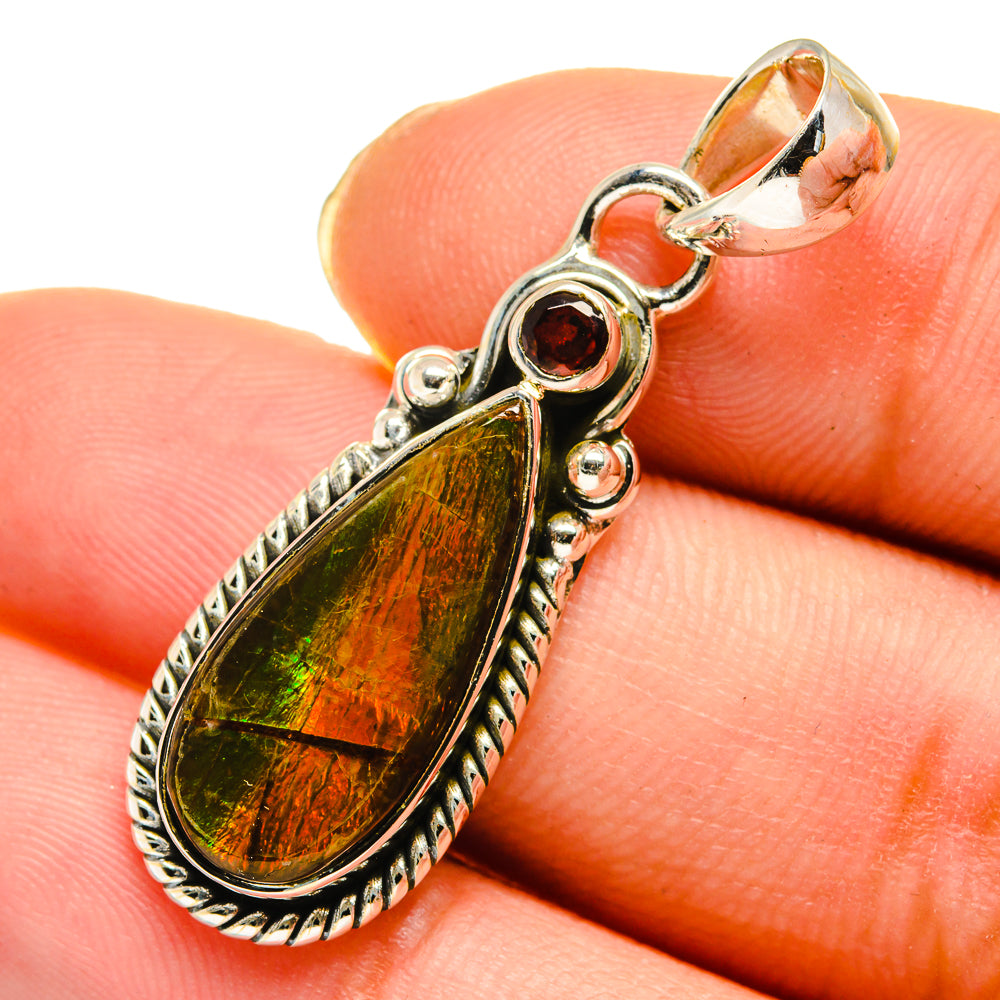 Ammolite Pendants handcrafted by Anasilvercos - PD11832