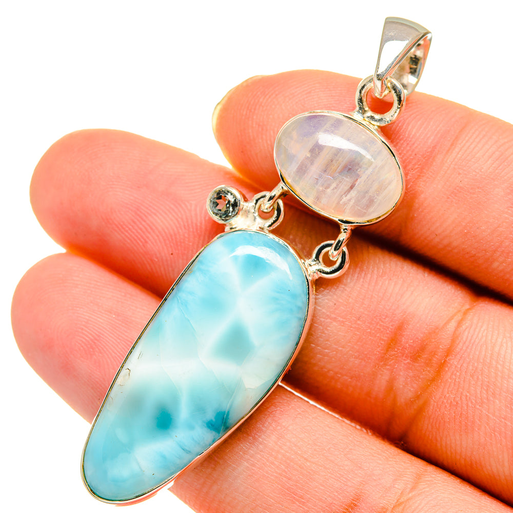 Larimar Pendants handcrafted by Anasilvercos - PD11833