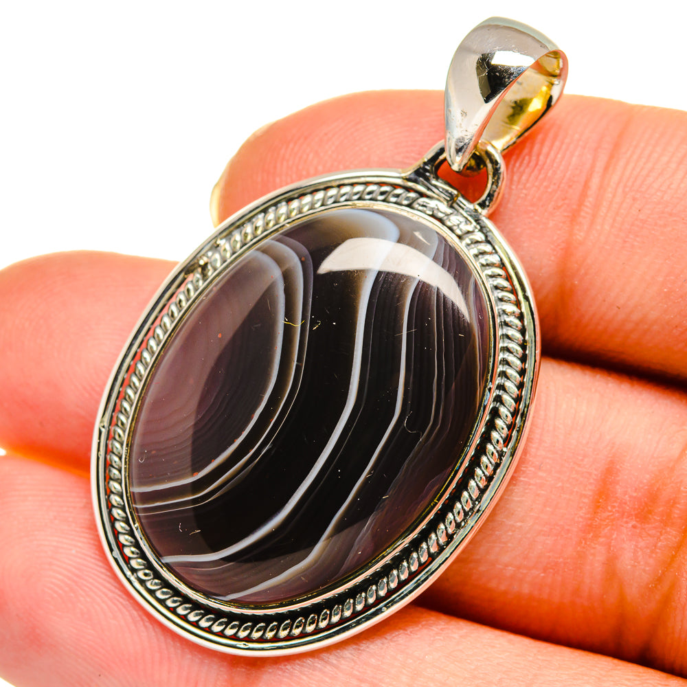 Botswana Agate Pendants handcrafted by Anasilvercos - PD11841