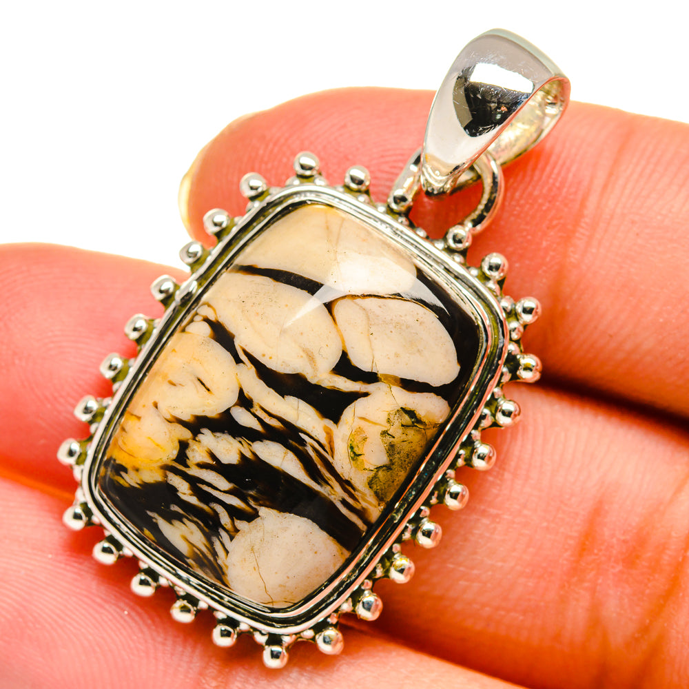 Peanut Wood Jasper Pendants handcrafted by Anasilvercos - PD11849