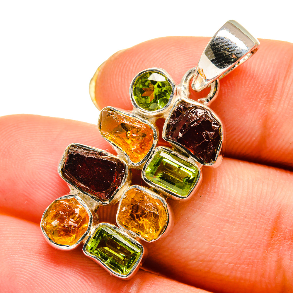 Garnet Pendants handcrafted by Anasilvercos - PD11851