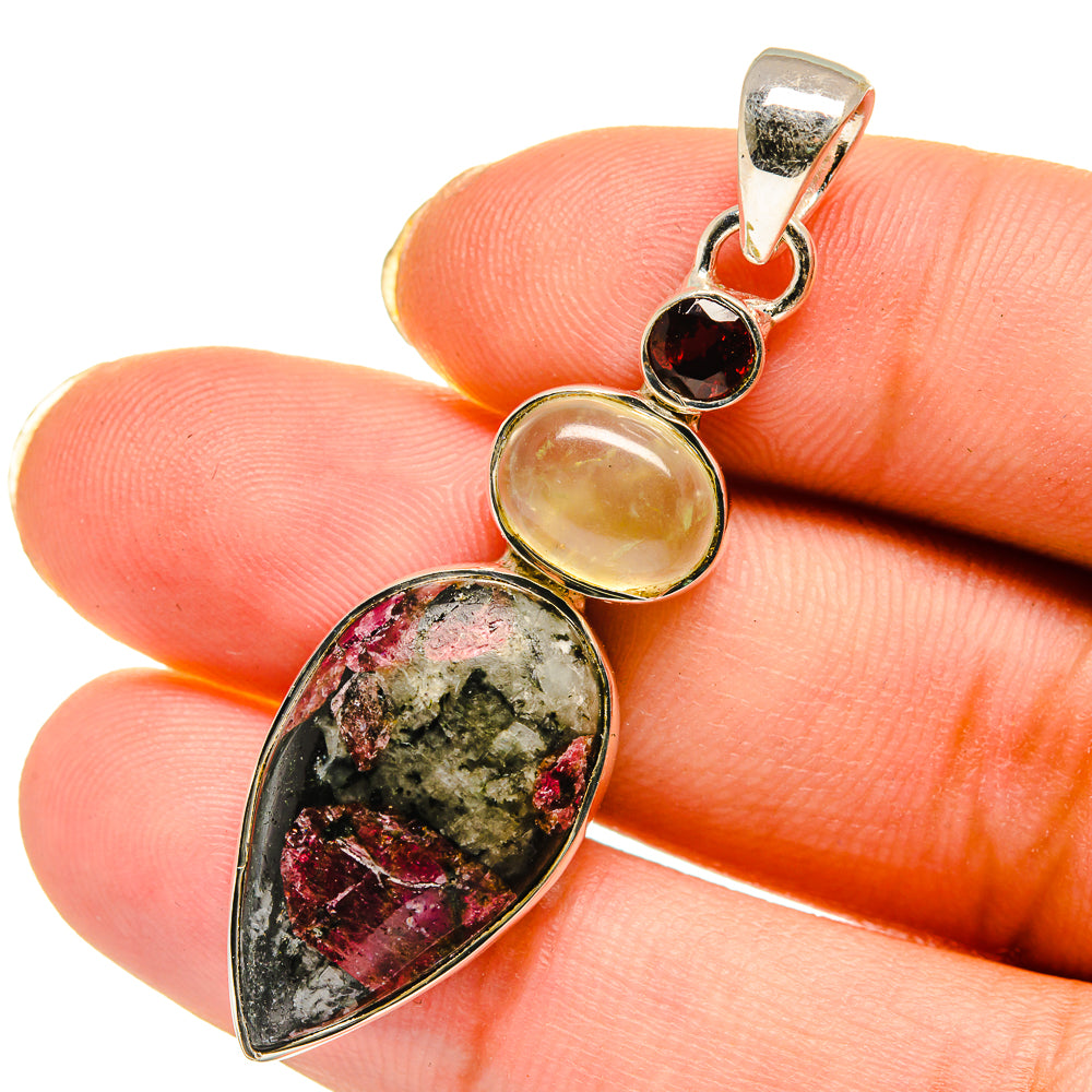 Russian Eudialyte Pendants handcrafted by Anasilvercos - PD11856