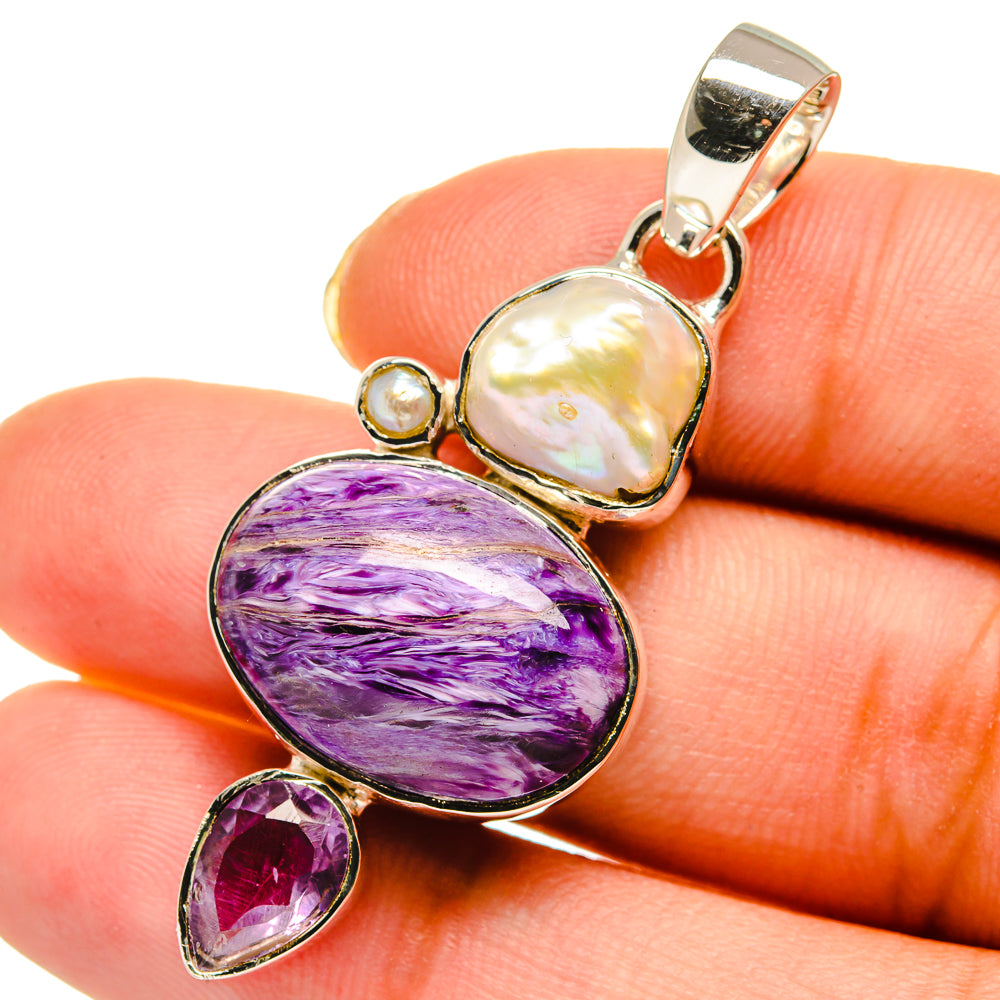 Seraphinite Pendants handcrafted by Anasilvercos - PD11857