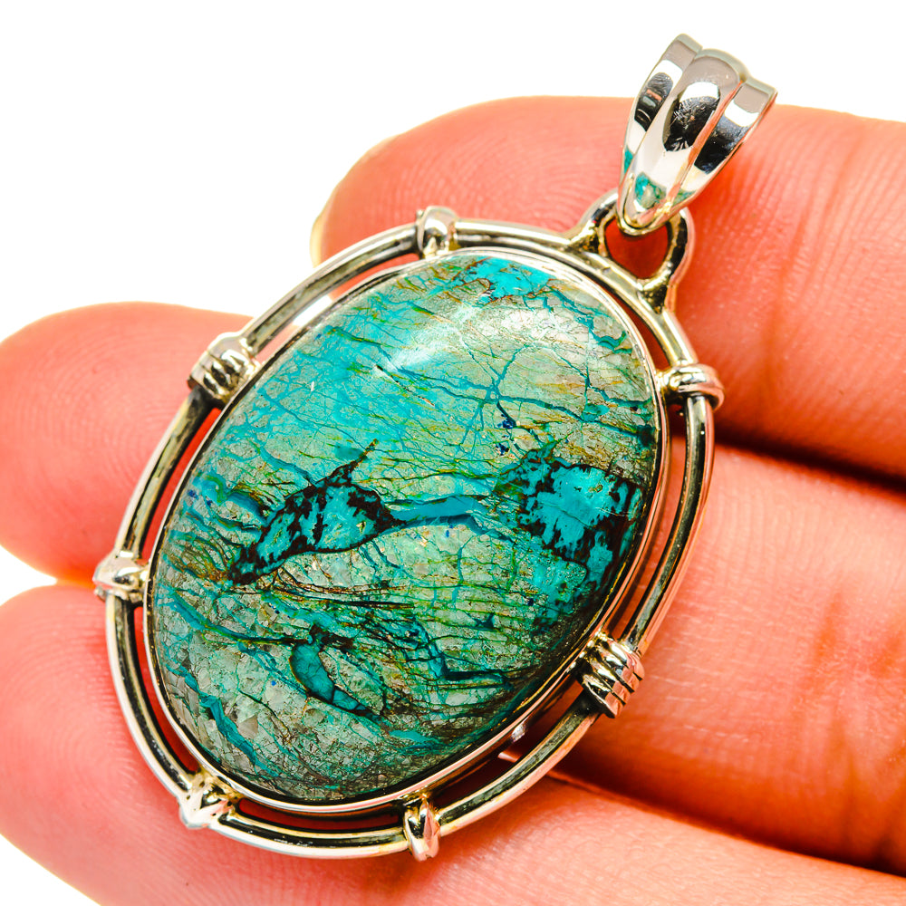 Chrysocolla Pendants handcrafted by Anasilvercos - PD11864