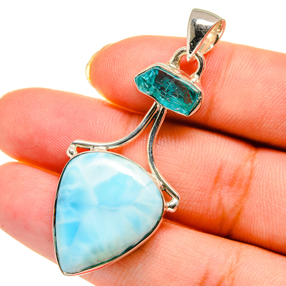 Larimar Pendants handcrafted by Anasilvercos - PD11865