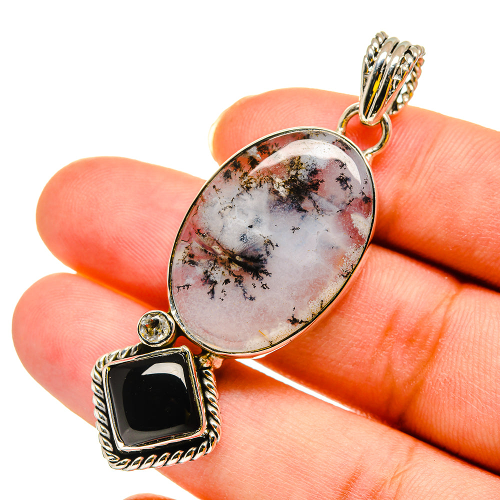 Dendritic Opal Pendants handcrafted by Anasilvercos - PD11873