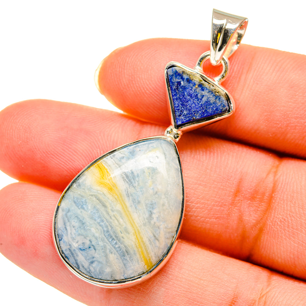Blue Scheelite Pendants handcrafted by Anasilvercos - PD11878
