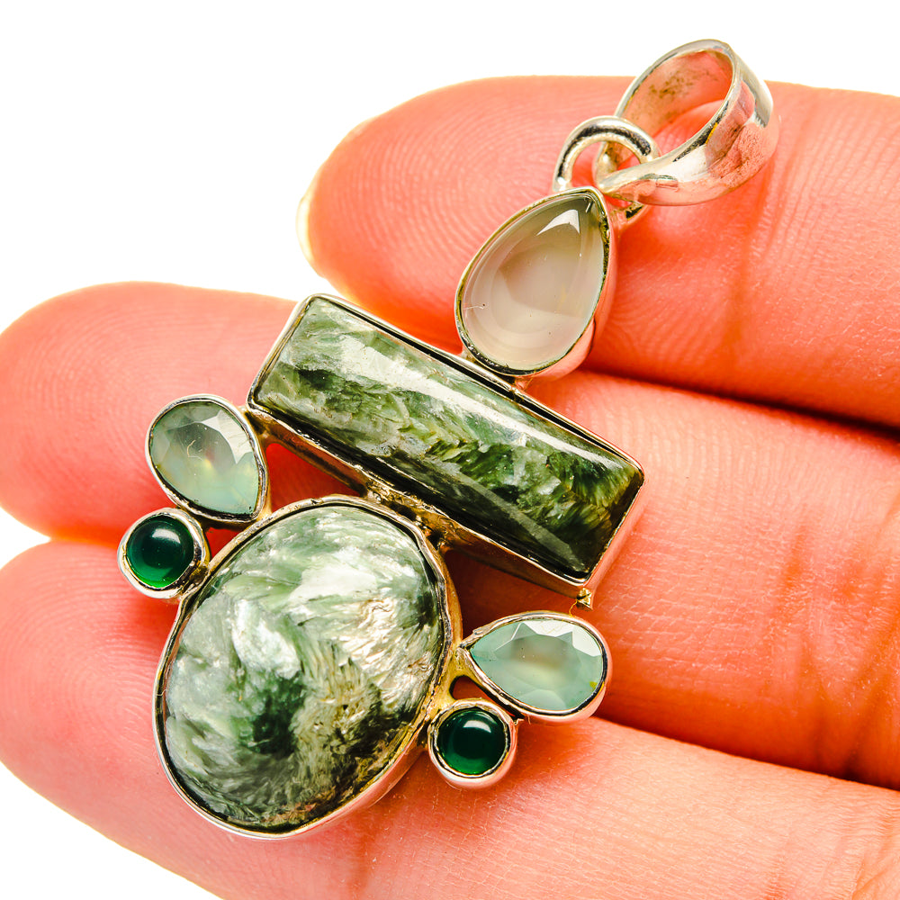 Seraphinite Pendants handcrafted by Anasilvercos - PD11881