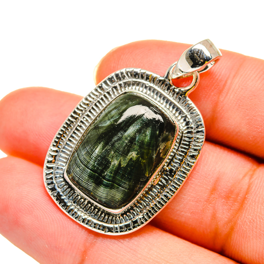 Seraphinite Pendants handcrafted by Anasilvercos - PD11886