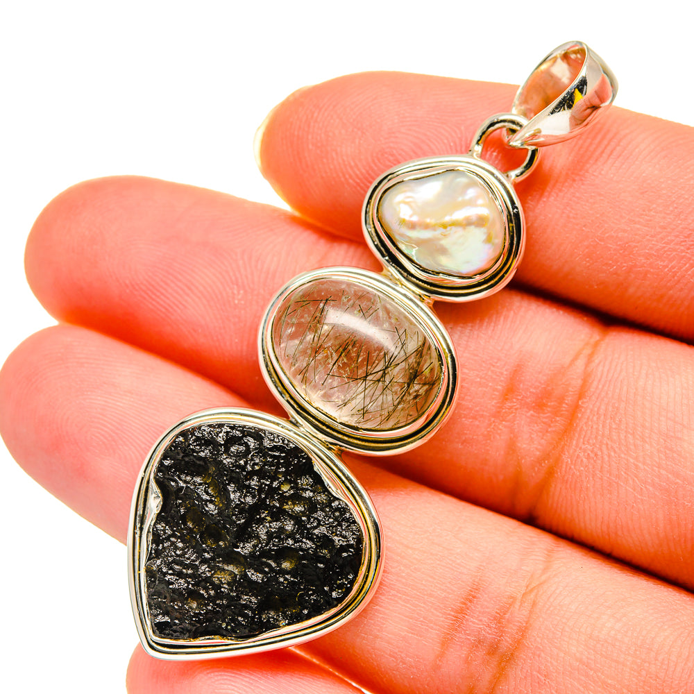 Tektite Pendants handcrafted by Anasilvercos - PD11887
