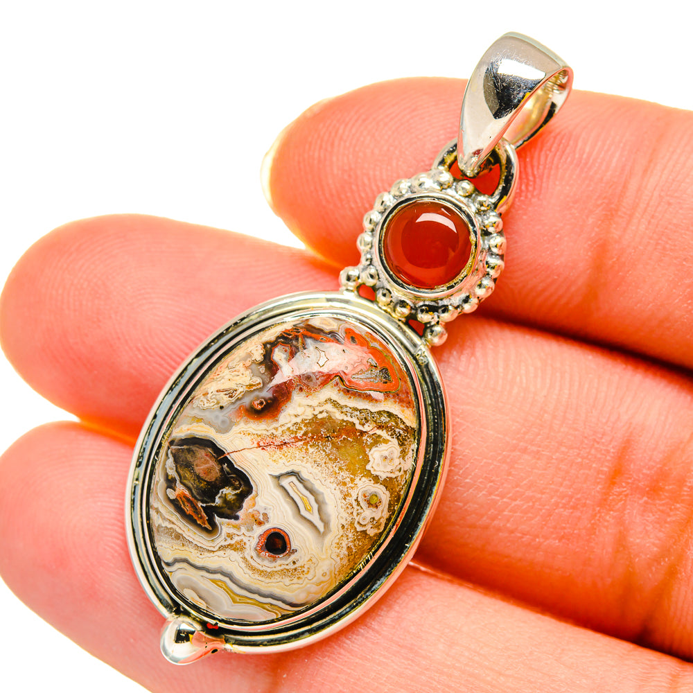 Laguna Lace Agate Pendants handcrafted by Anasilvercos - PD11890