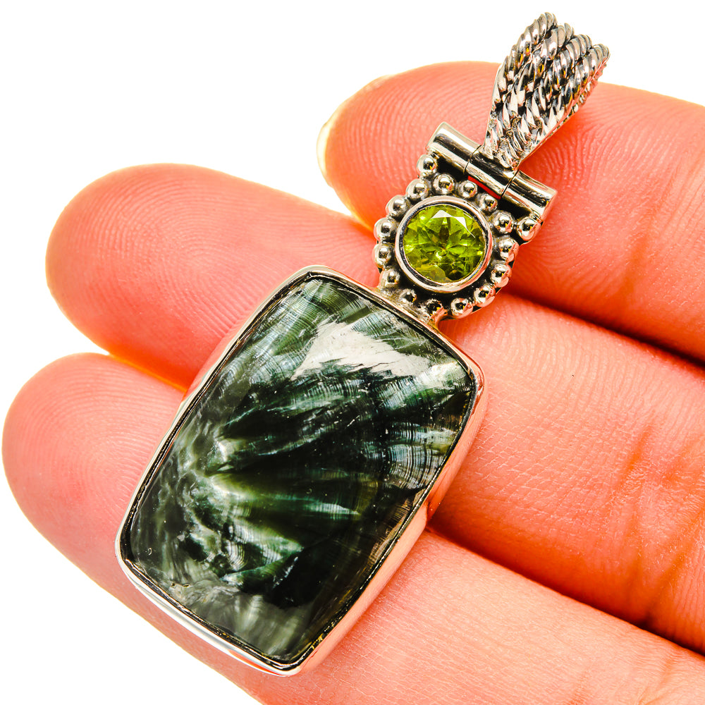 Seraphinite Pendants handcrafted by Anasilvercos - PD11894