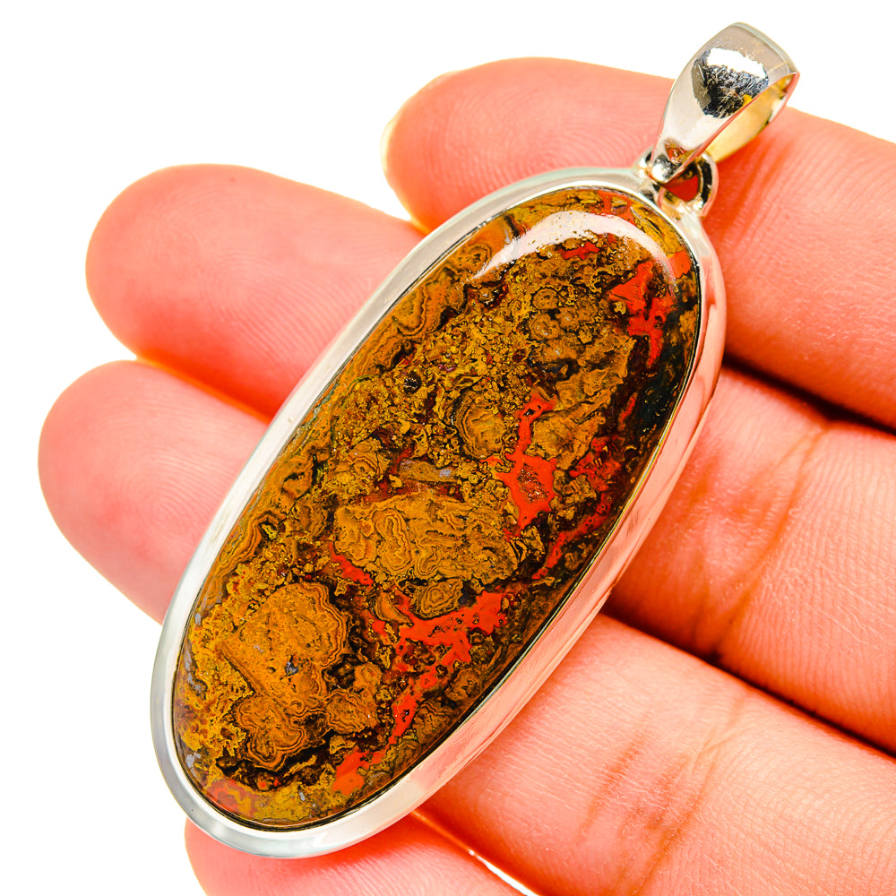 Moroccan Agate Pendants handcrafted by Anasilvercos - PD11896