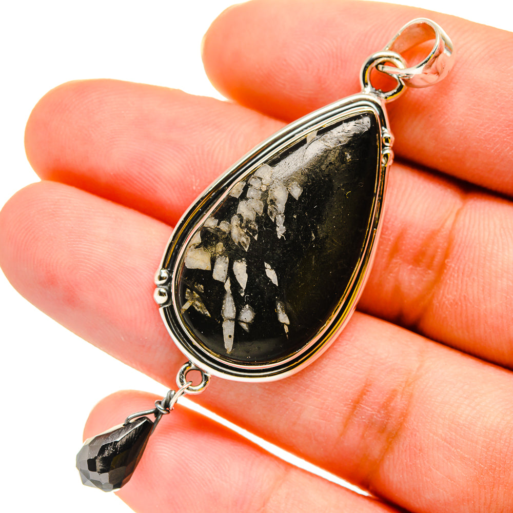 Chrysanthemum Stone Pendants handcrafted by Anasilvercos - PD11898