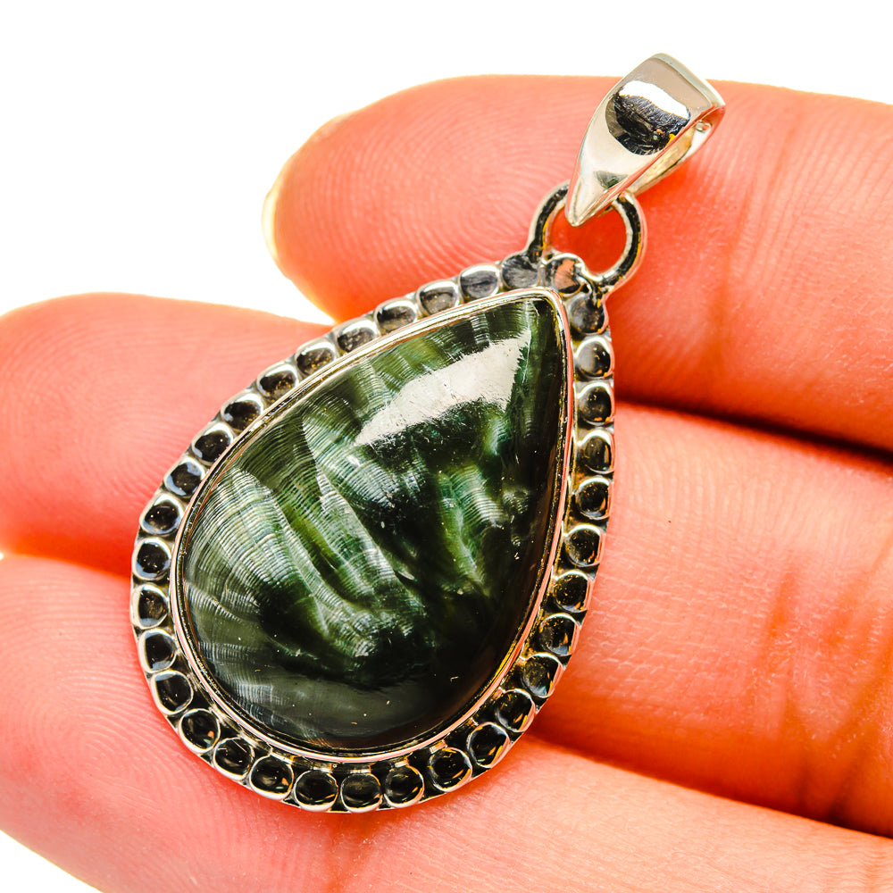 Seraphinite Pendants handcrafted by Anasilvercos - PD11906