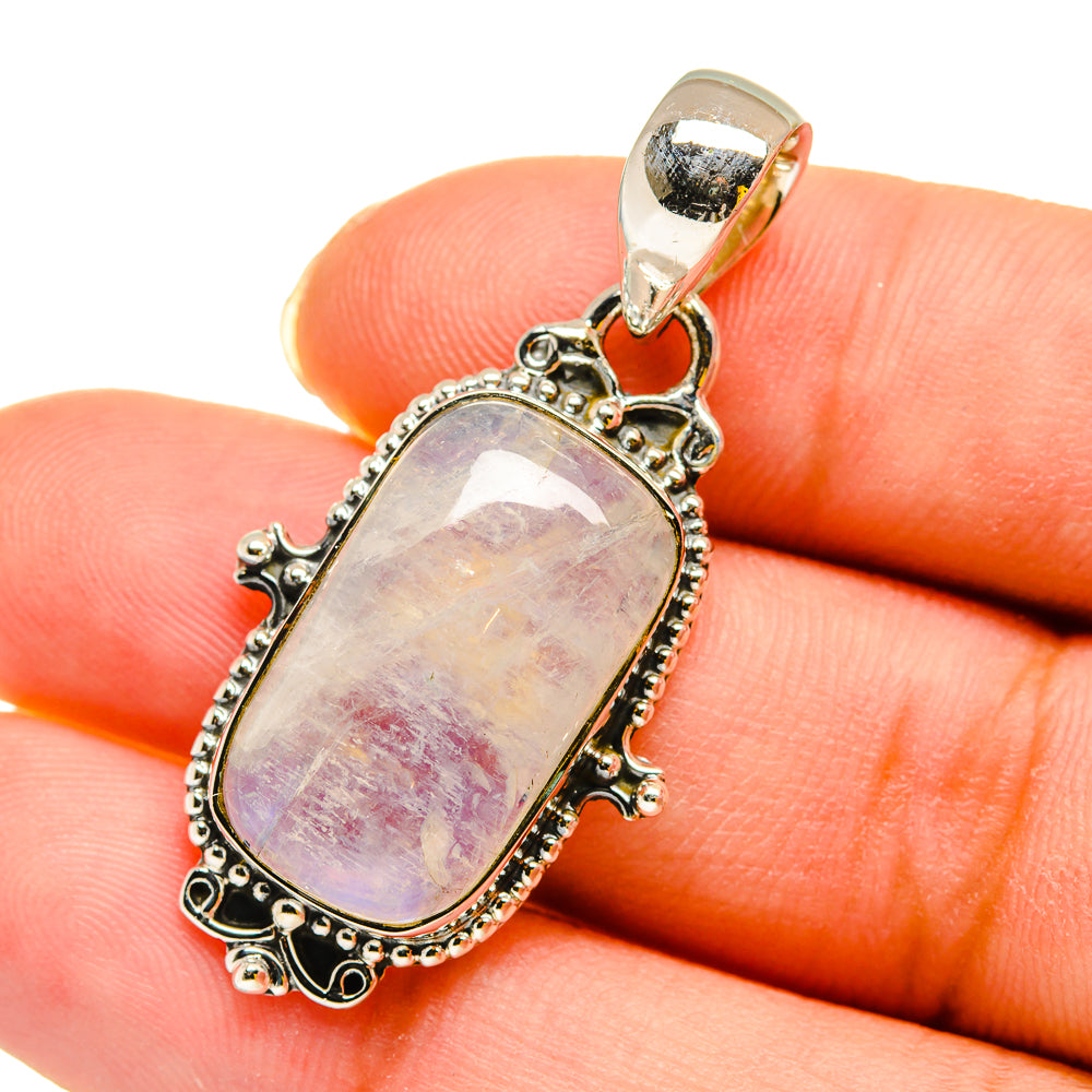 Rainbow Moonstone Pendants handcrafted by Anasilvercos - PD11911