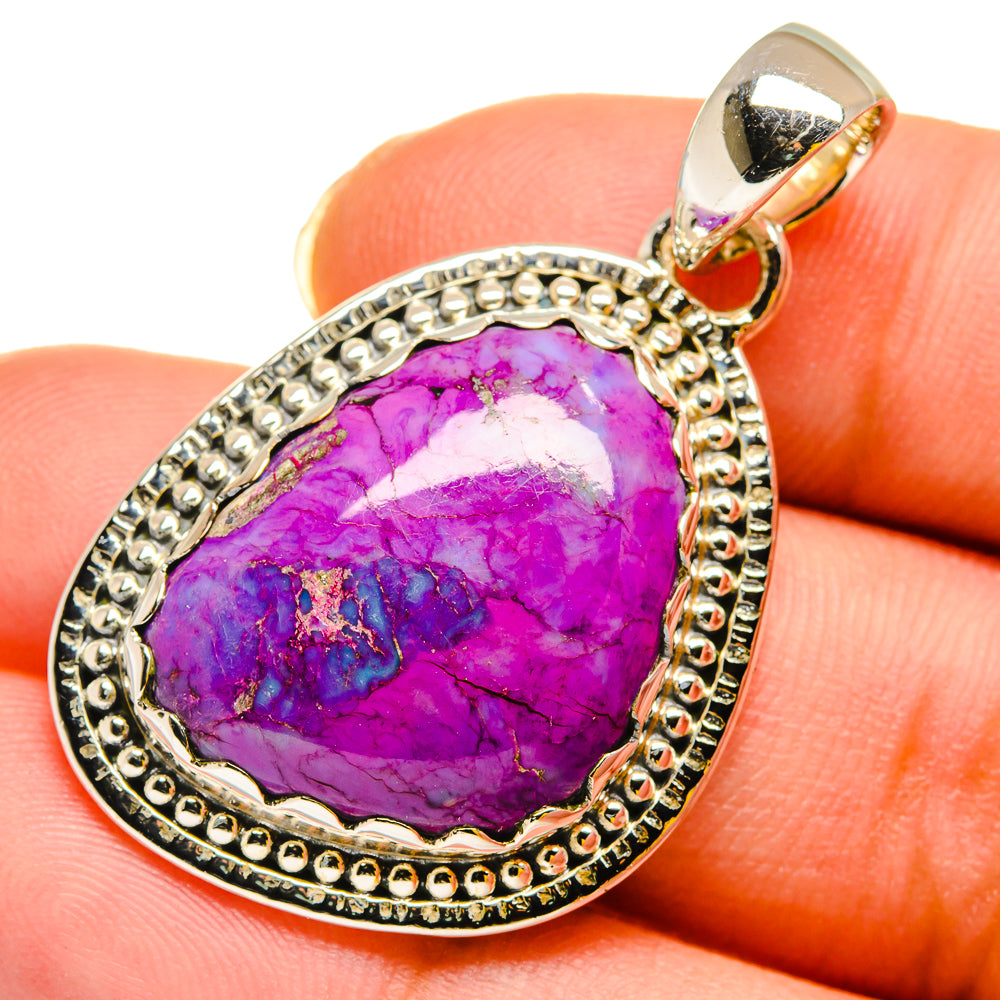 Purple Copper Composite Turquoise Pendants handcrafted by Anasilvercos - PD11913